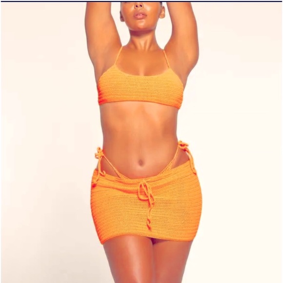 Skims Swim Crochet Mini Skirt Cover Up NWT. Size 4x - Picture 2 of 10